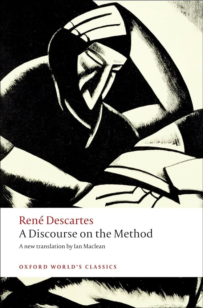 The book cover for A Discourse on the Method by René Descartes