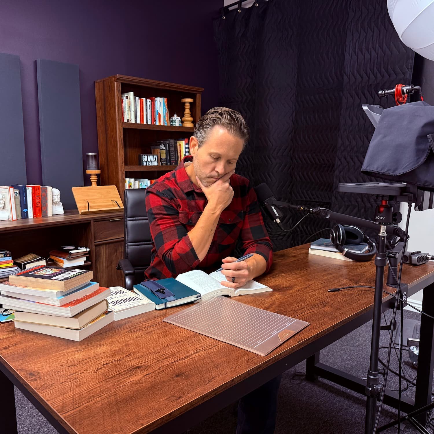 Eddy Hood Reading in his Reading Room