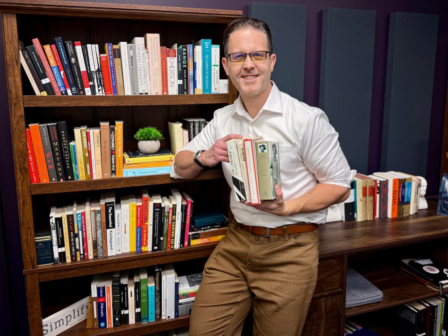 Eddy Hood with books